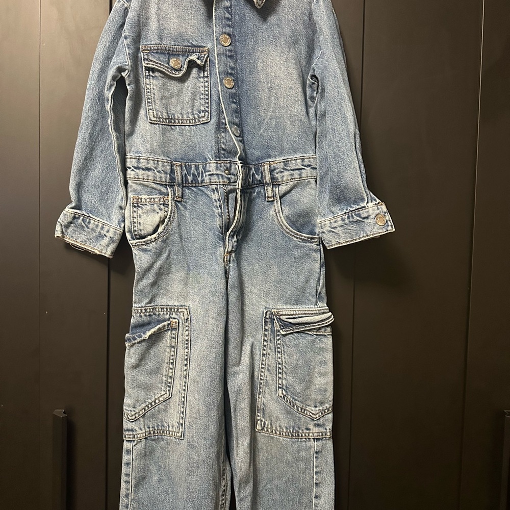 Zara Denim Jumpsuit with Pockets size 7